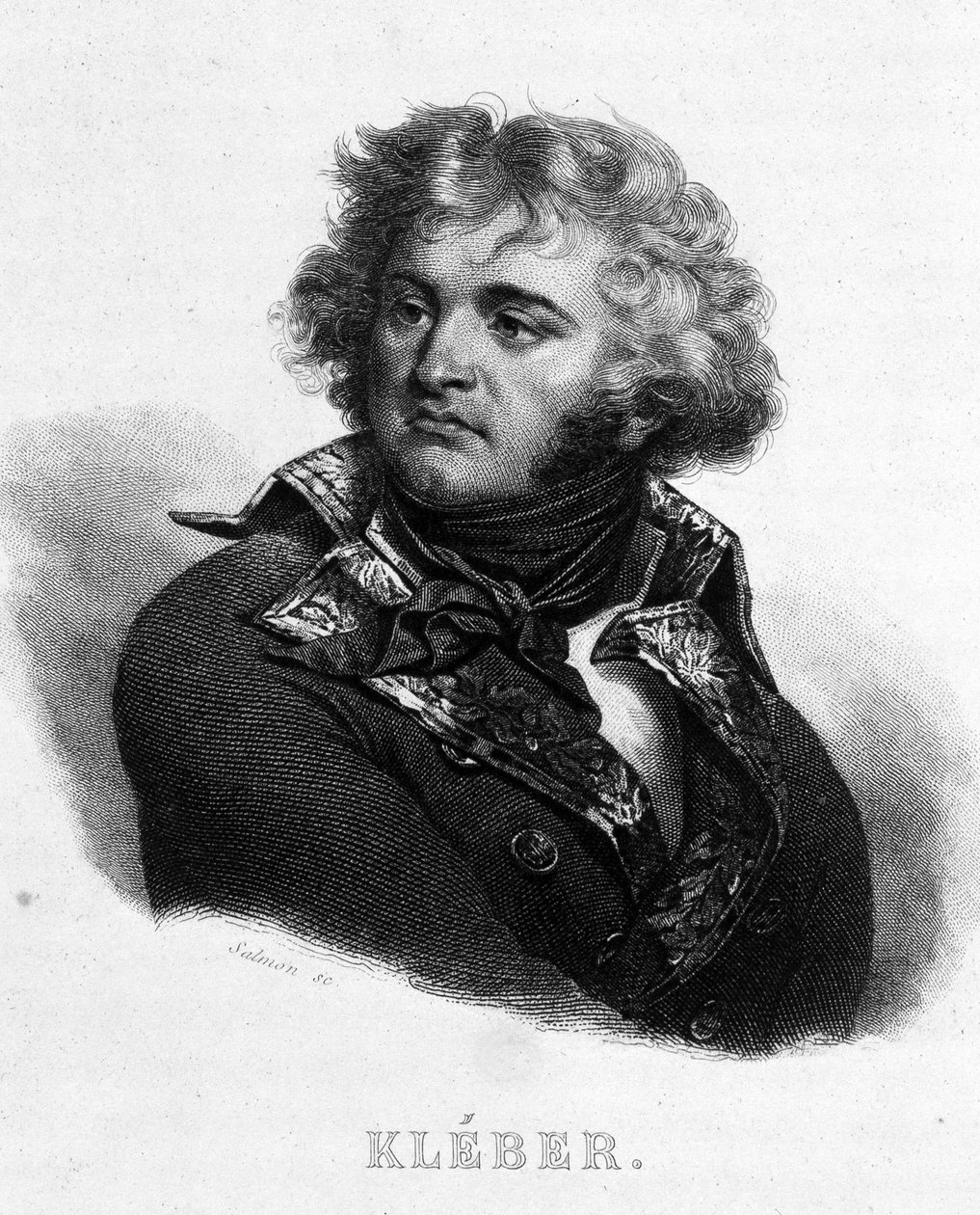 Portrét generála Jeana Baptista Klébera (1753 - 1800) - v “”Revolution francaise”” od Thierse. 19. století od French School