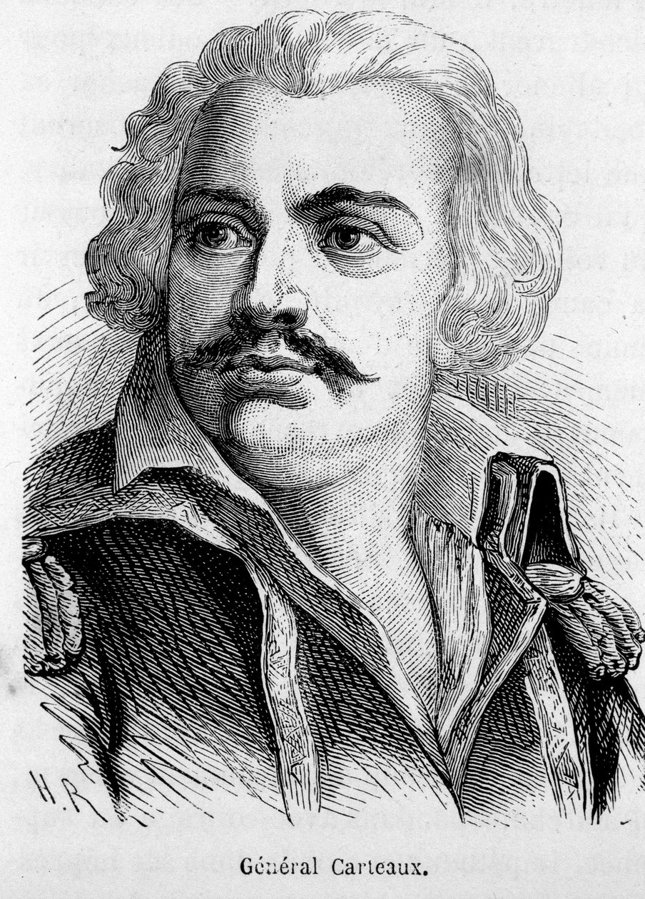 Portrét generála Jeana Francoise Carteauxe (1751-1813) - v „Dějinách Francie““ od Henriho Martina od French School