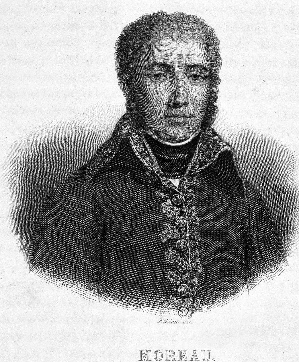 Portrét generála Jeana Victora (Jean-Victor) Moreaua (1763-1813) - v „“Revolution francaise““ od Thierse od French School