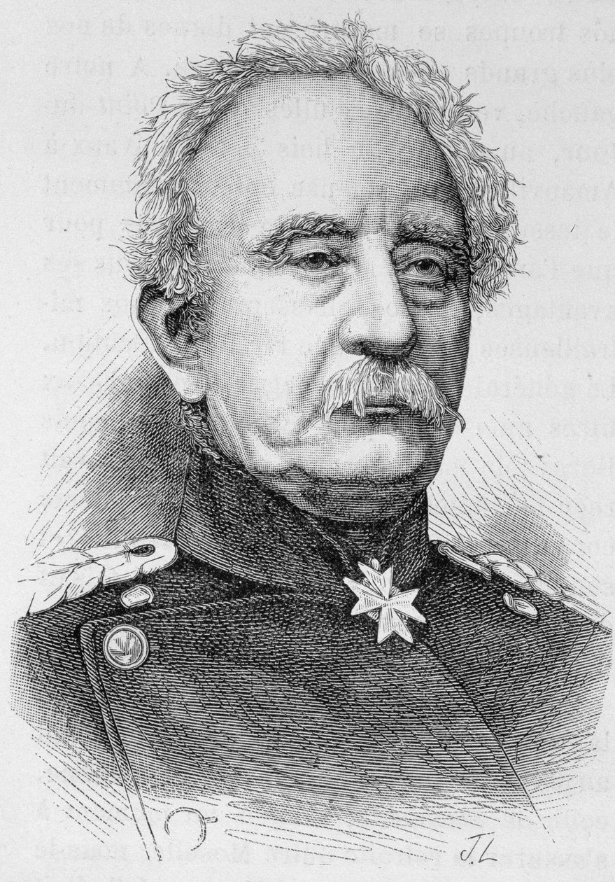 Portrét generála Karla Friedricha Von Steinmetze, pruského feldmaršála (1796 - 1877) - v „“ L