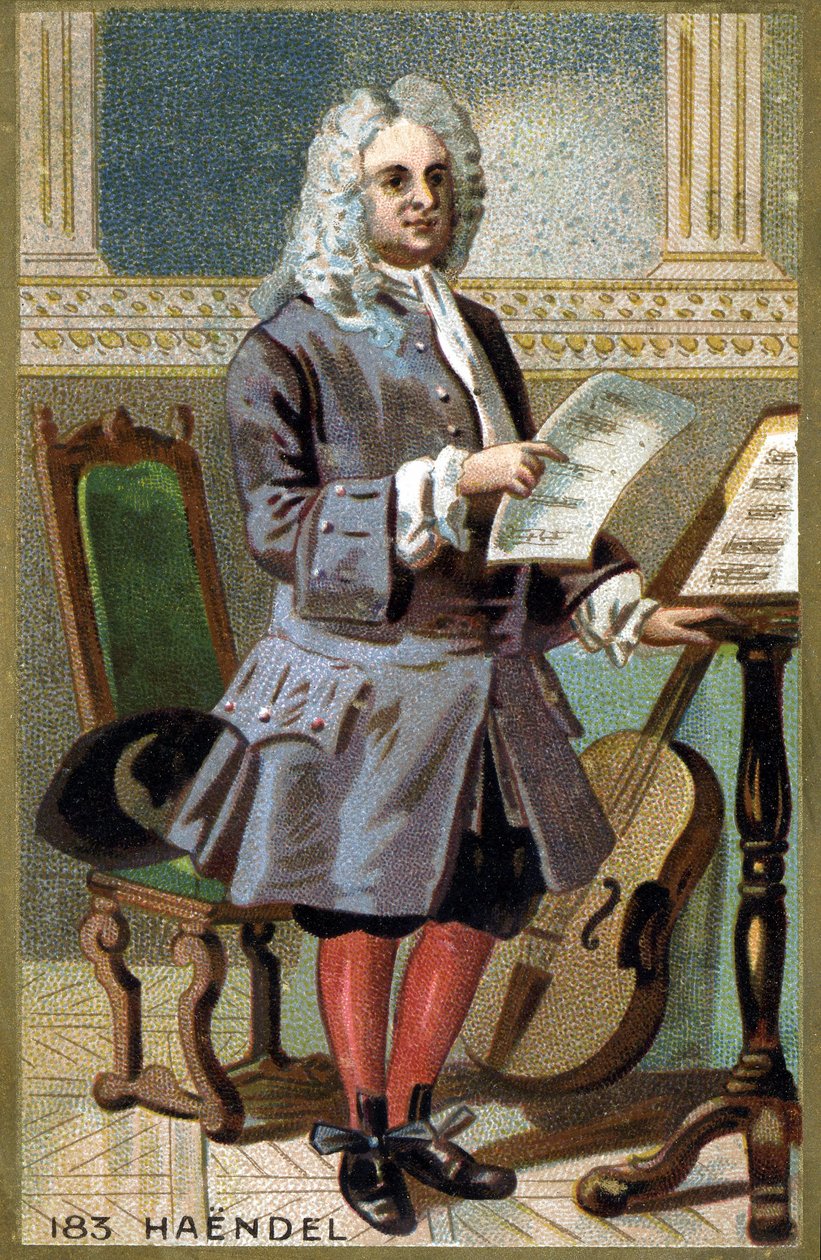 Portrét George Fredericka Händela (Georg Friedrich Händel od French School