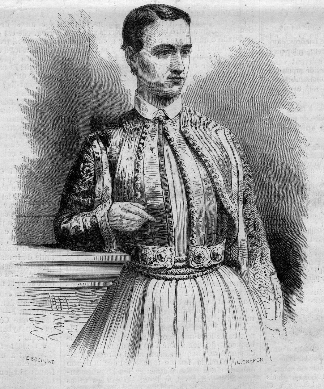 Portrét Jiřího I. (Georges of Denmark) (1845-1913), krále Řecka. Rytina v „“ Le Monde Illustré““ č. 340 ze 17. října od French School