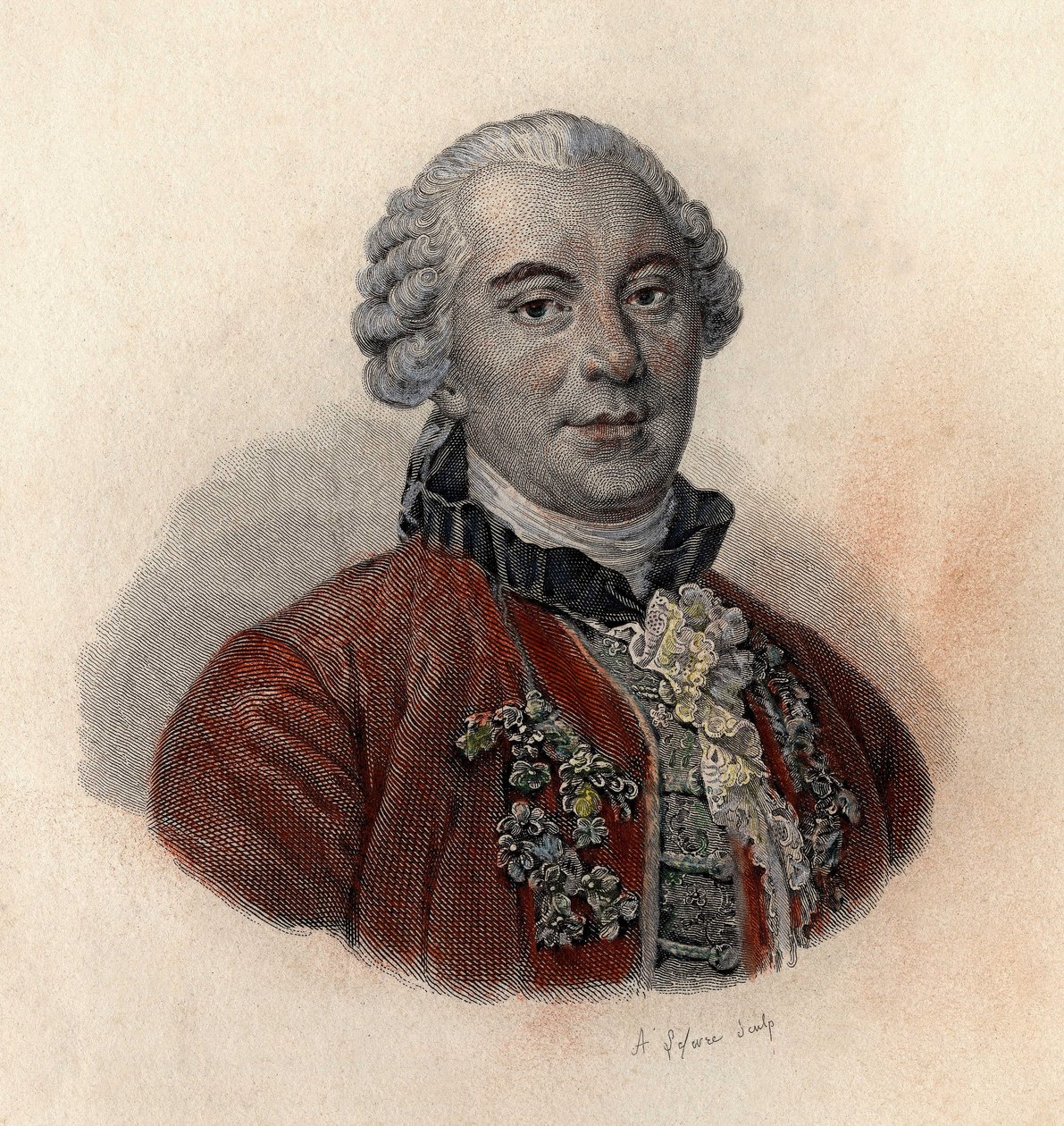 Portrét Georgese Louise Leclerca, hraběte z Buffonu (1707-1788), francouzského přírodovědce a spisovatele. V ""Portréty užitečných mužů"" od French School