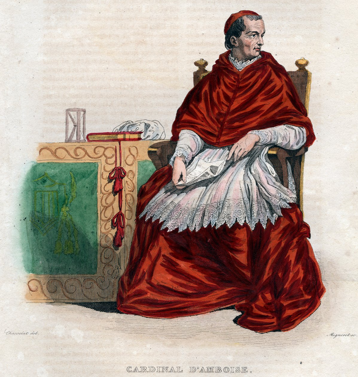 Portrét Georgese dAmboise (1460-1510), francouzského kardinála a ministra zahraničí. od French School