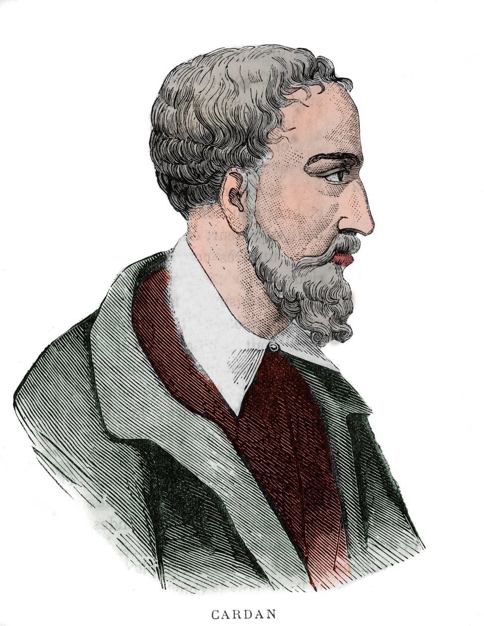 Portrét Gerolama Cardana (Girolamo Cardano, Hieronymus Cardanus nebo Jerome Cardan od French School