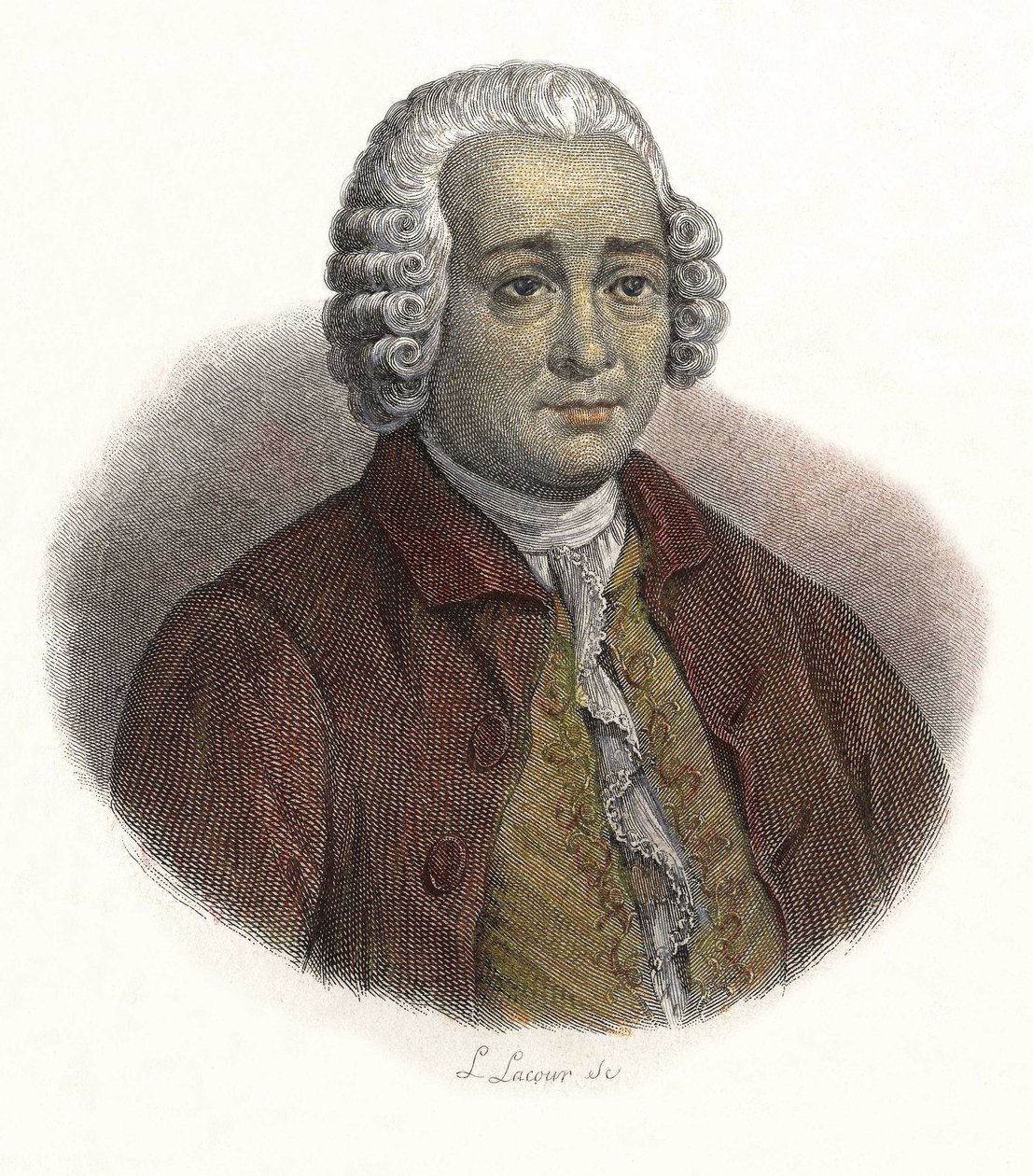 Portrét Guillaume Chretien (Guillaume-Chretien) od Lamoignona de Malesherbes (1721-1794), francouzského soudce. v „Portrétech užitečných mužů“ od French School