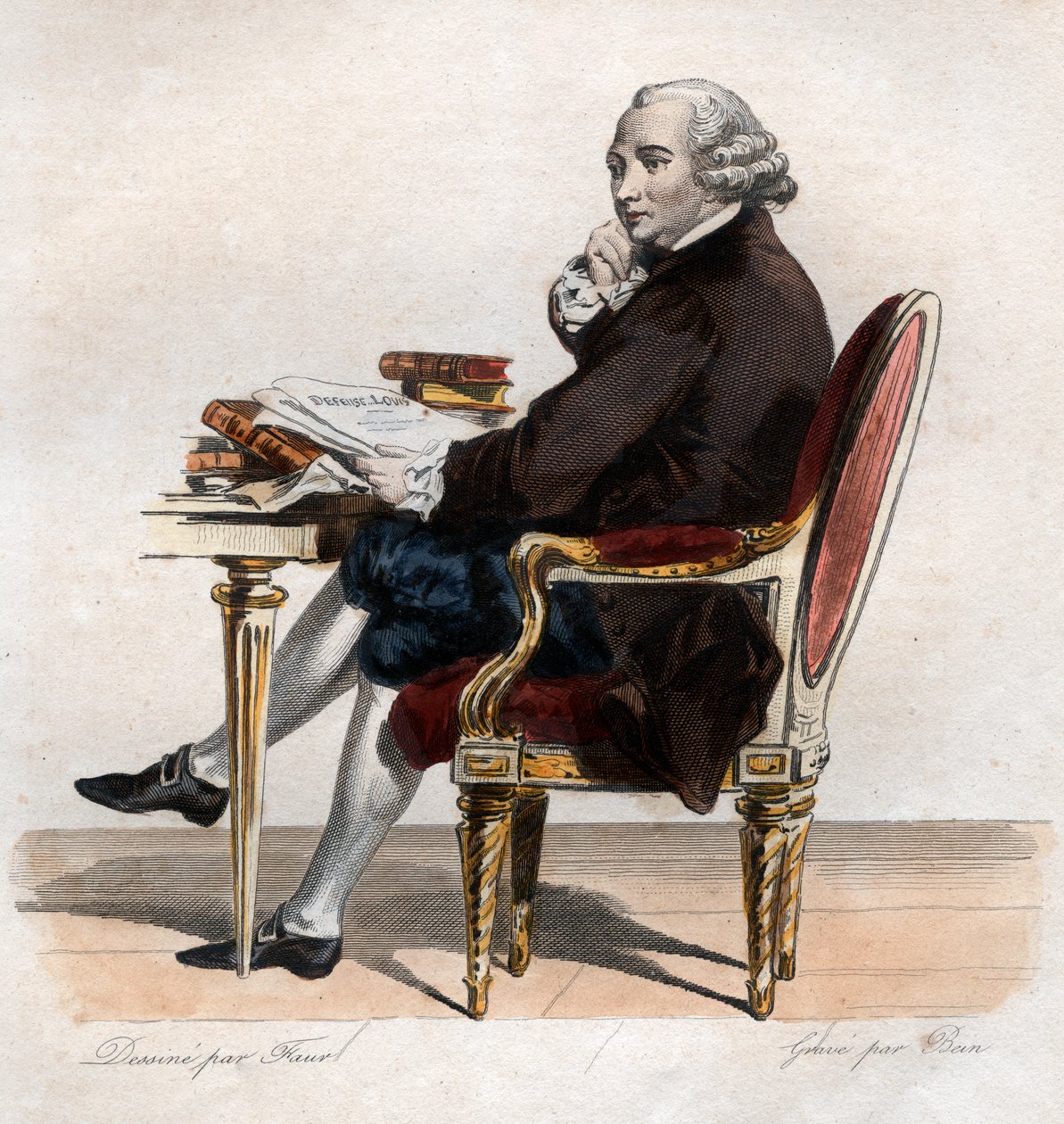 Portrét Guillaume Chretien de Lamoignon de Malesherbes (1721-1794), francouzský státník a ministr. od French School