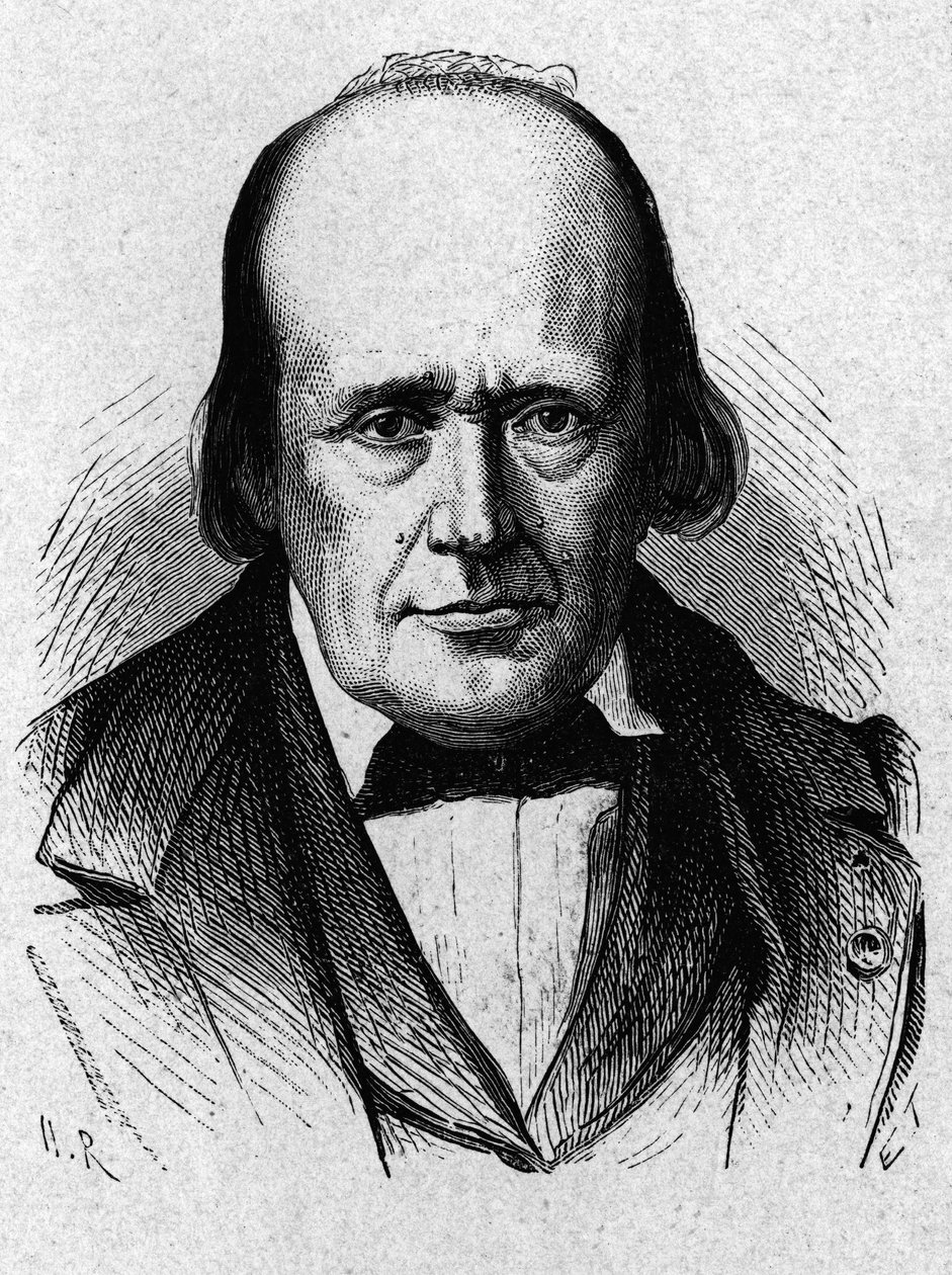Portrét Henriho Milna - Edwardse (1800 - 1885), francouzského fyziologa - v „“ Album de la Science; věhlasní vědci; Velké objevy “”” 1896. od French School