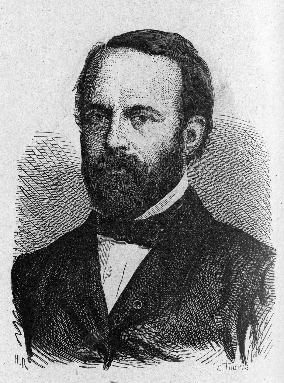 Portrét Henri Sainte-Claire Deville (1814 - 1876) - v „“ Album of Science; proslulí učenci; Velké objevy “”” 1896. od French School