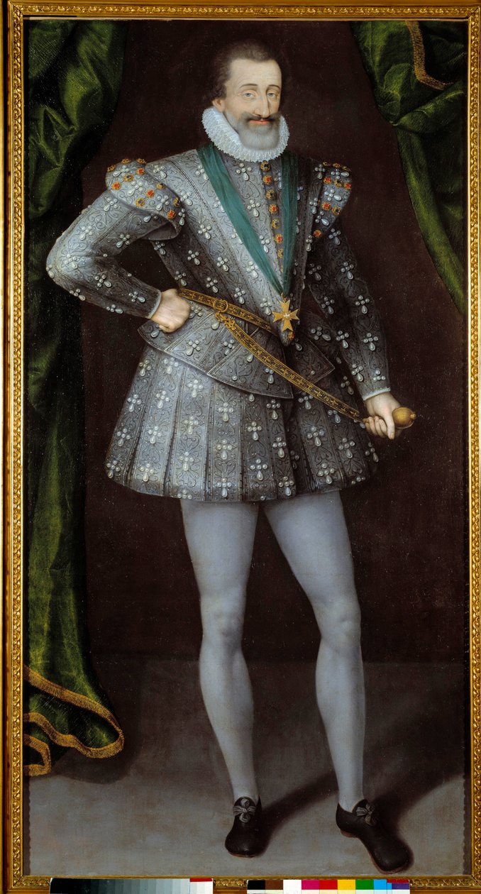 Portrét francouzského krále Jindřicha IV. (1553-1610) anonymní obraz ze 17. století. Grenoble, Musee Des Beaux Arts. - Portrét Jindřicha IV., francouzského krále (1553-1610). Anonymní obraz 17. století. Muzeum krásného umění, Grenoble, Francie od French School