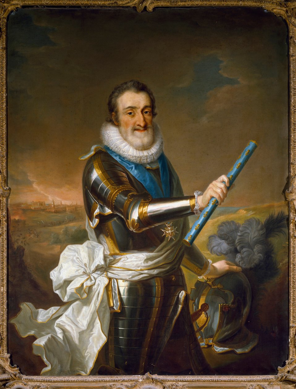 Portrét francouzského Jindřicha IV v brnění od French School