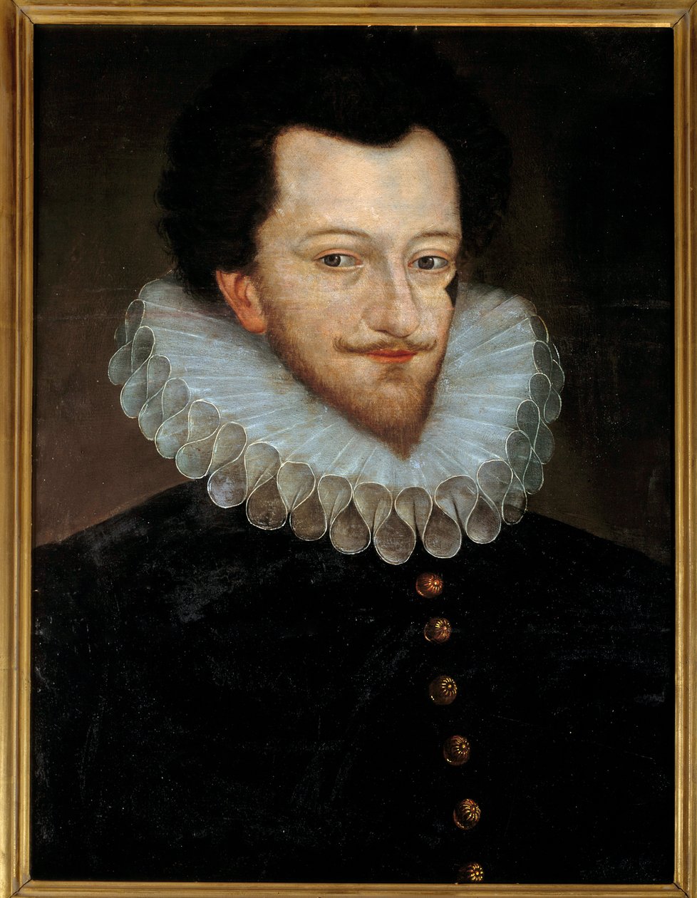 Portrét Jindřicha I. Lotrinského, třetího vévody z Guise zvaného scaar (1550-1588) Anonymní dřevomalba francouzské školy. Slunce 16. století. 0,66x0,46m od French School