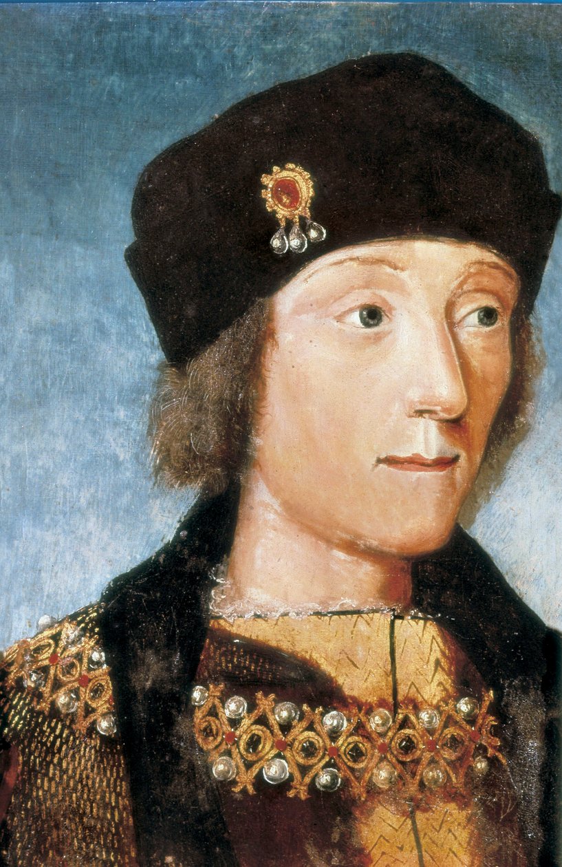 Portrét anglického krále Jindřicha VII. (1457-1509), anonymní umělec (malba) od French School
