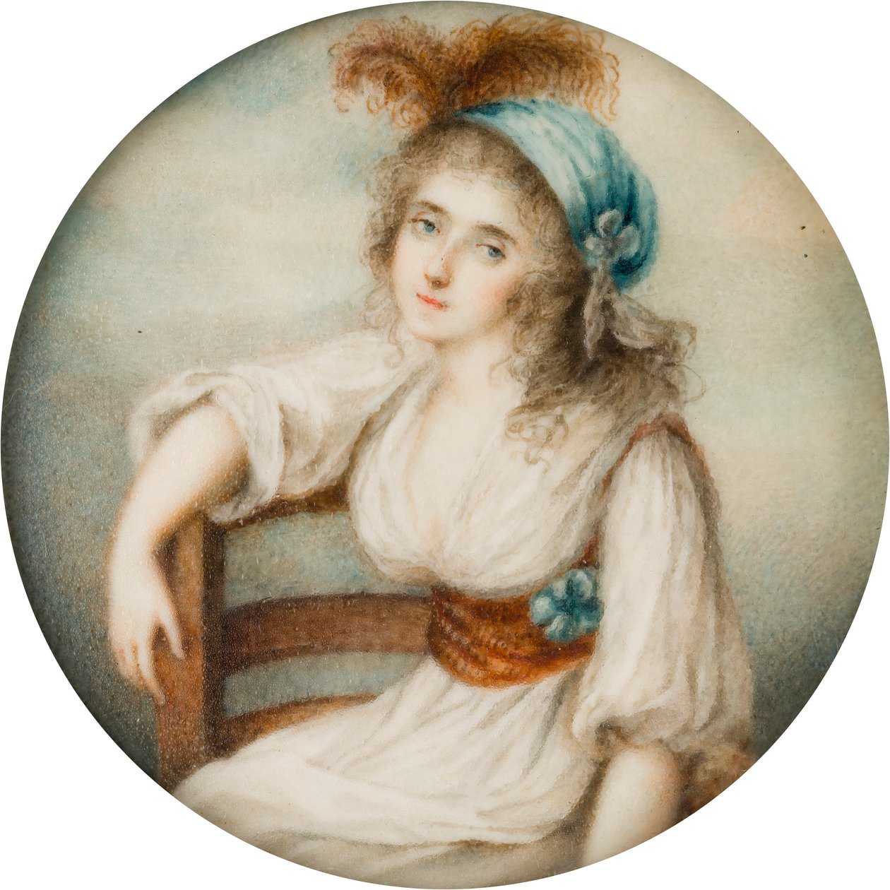 Portrét Hon. Lucy Byng, c.1. hraběnka z Bradfordu (1766-1844), c.1786-1844 (olej na plátně) od French School