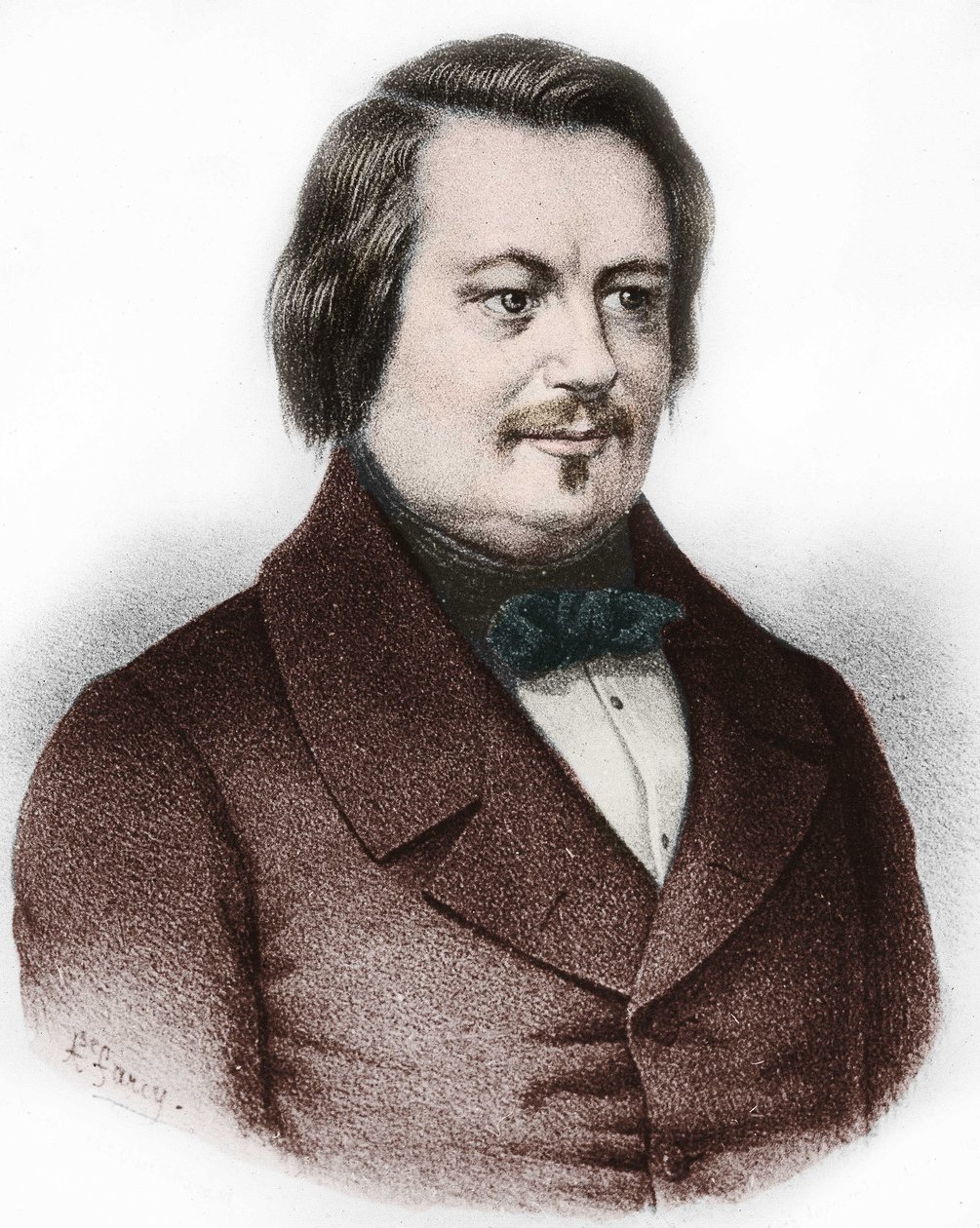 Portrét Honore de Balzac (1799-1850), francouzského romanopisce. od French School