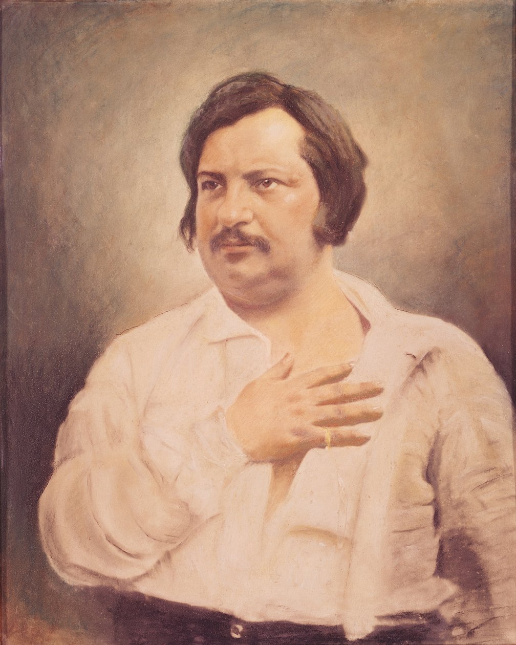 Portrét Honore de Balzac (1799-1850) podle daguerrotypie od French School