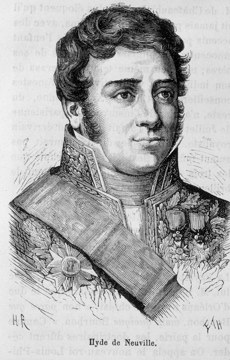 Portrét Ilyde de Neuville - v „Dějinách Francie“ od Henriho Martina od French School