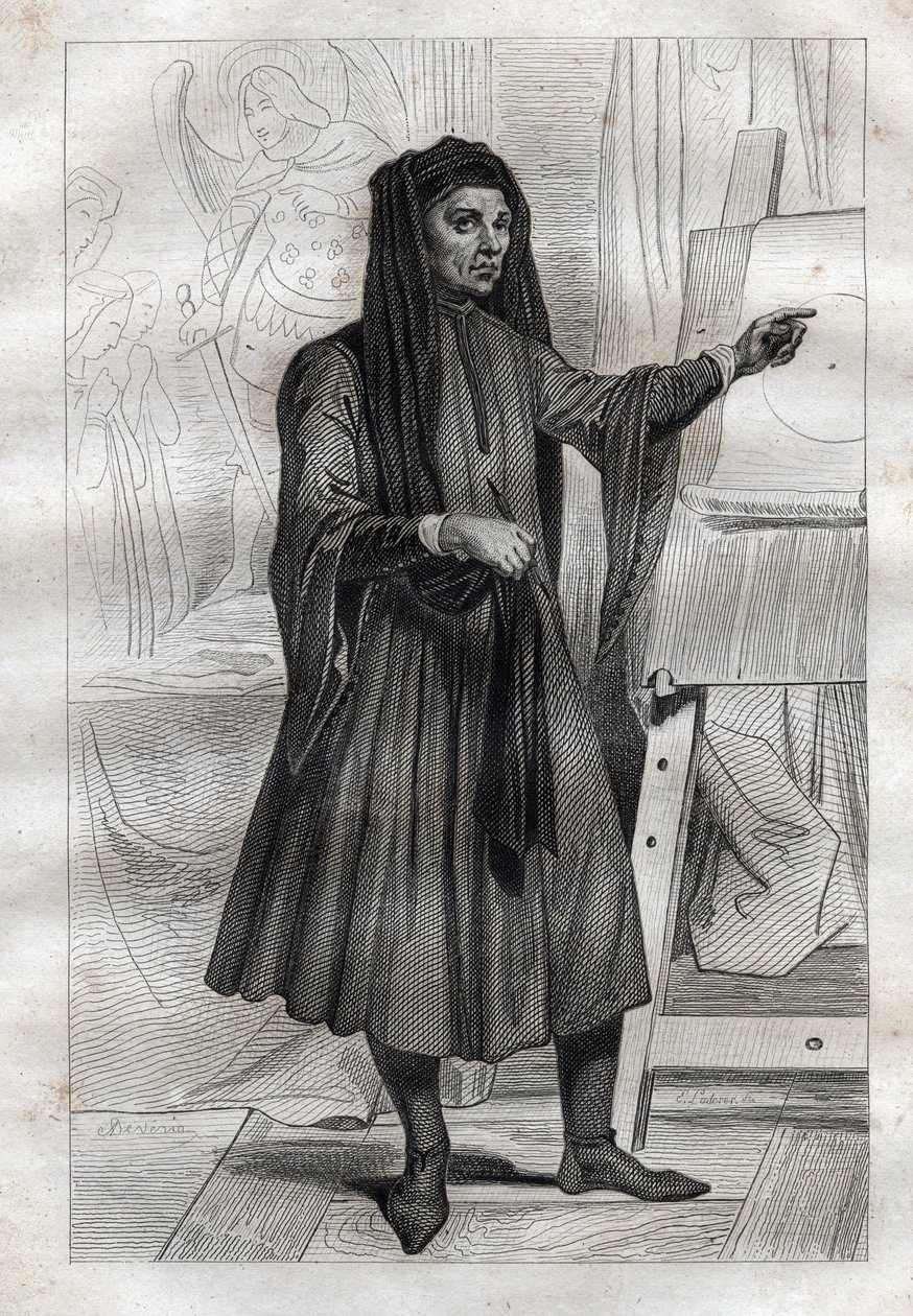 Portrét italského malíře Giotto di Bondone (Ambrogiotto di Bondone od French School