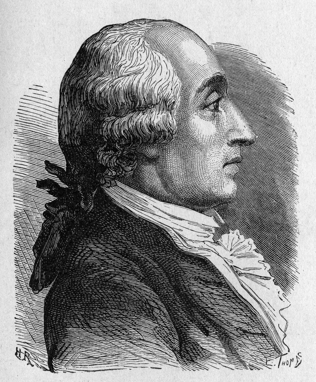 Portrét Jacquese Alexandra Césara Charlese (1746 - 1823), francouzského fyzika - v „“ Album of Science; věhlasní vědci; Velké objevy “”” 1896. od French School