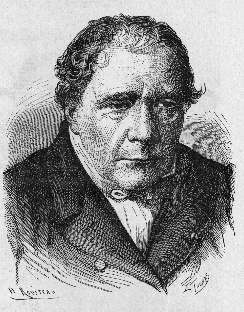 Portrét Jacquese Babineta (1794 - 1872), francouzského fyzika a astronoma - v „Album de la Science; věhlasní vědci; Velké objevy “”” 1896. od French School