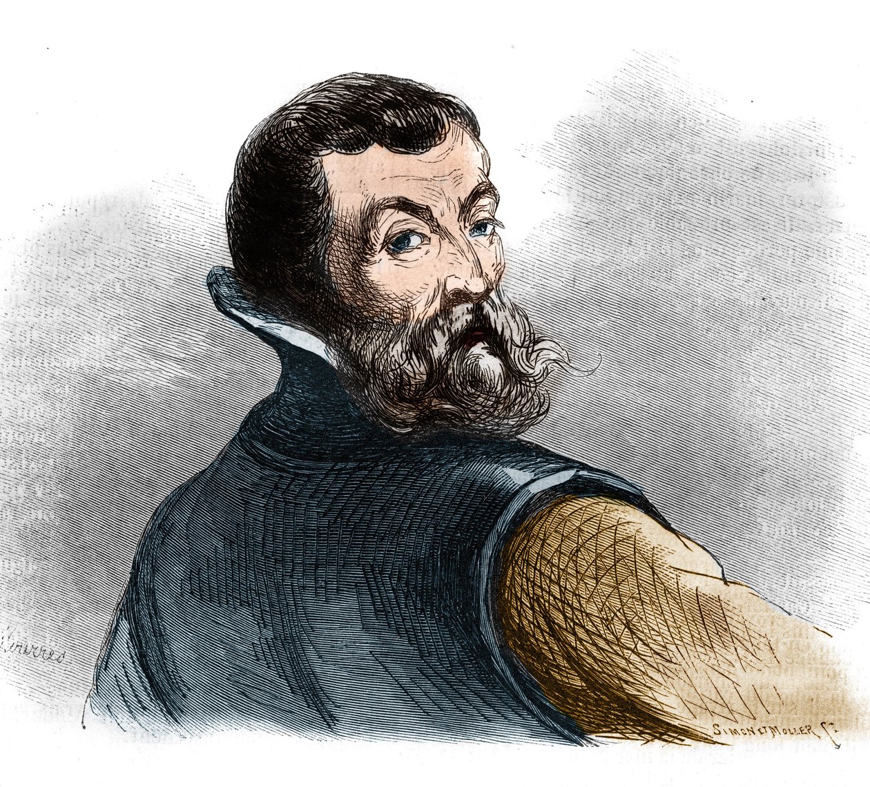 Portrét Jacquese Cartiera (1491-1557), francouzského mořeplavce a průzkumníka. od French School