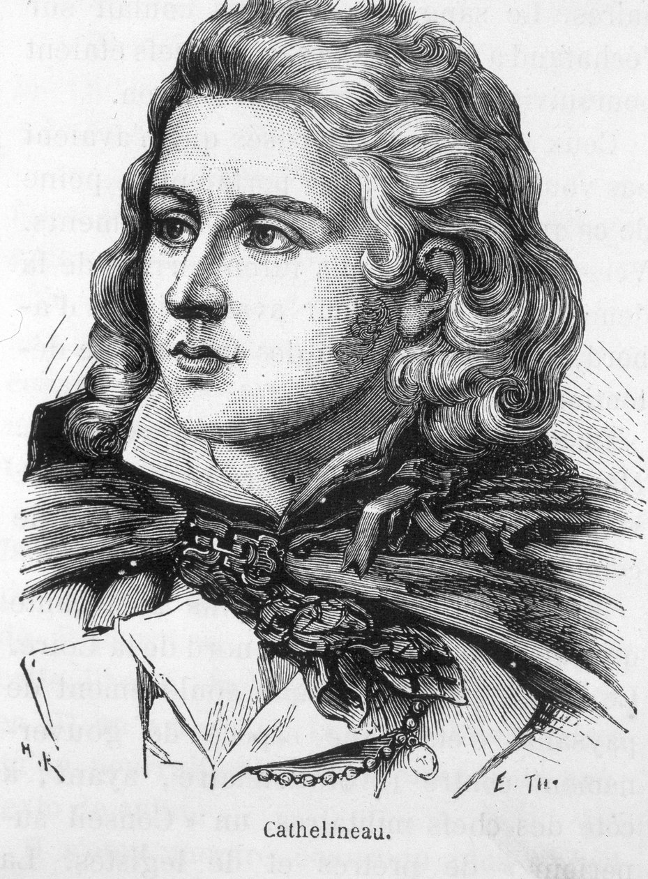 Portrét Jacquese Cathelineaua (1759 - 1793), náčelníka Vendée - v „Dějinách Francie““ od Henriho Martina od French School
