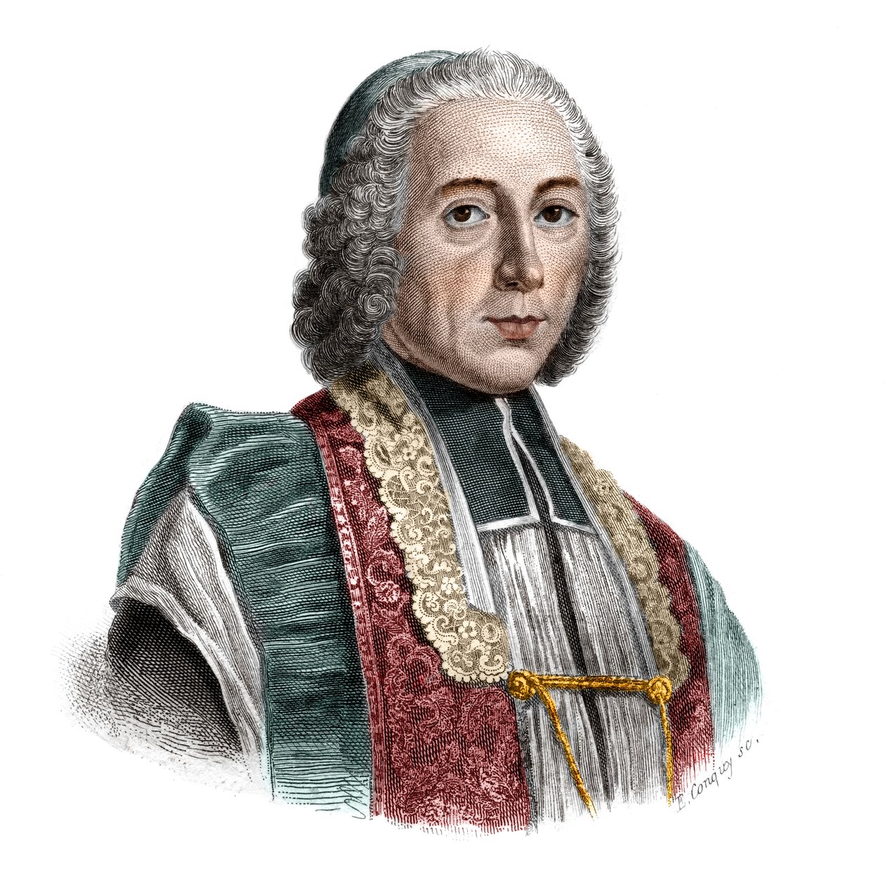 Portrét Jacquese Denise Cochina (1726-1783), zakladatele Hopital Saint-Jacques. od French School