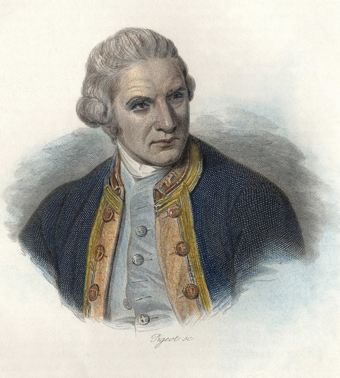 Portrét Jamese Cooka od French School
