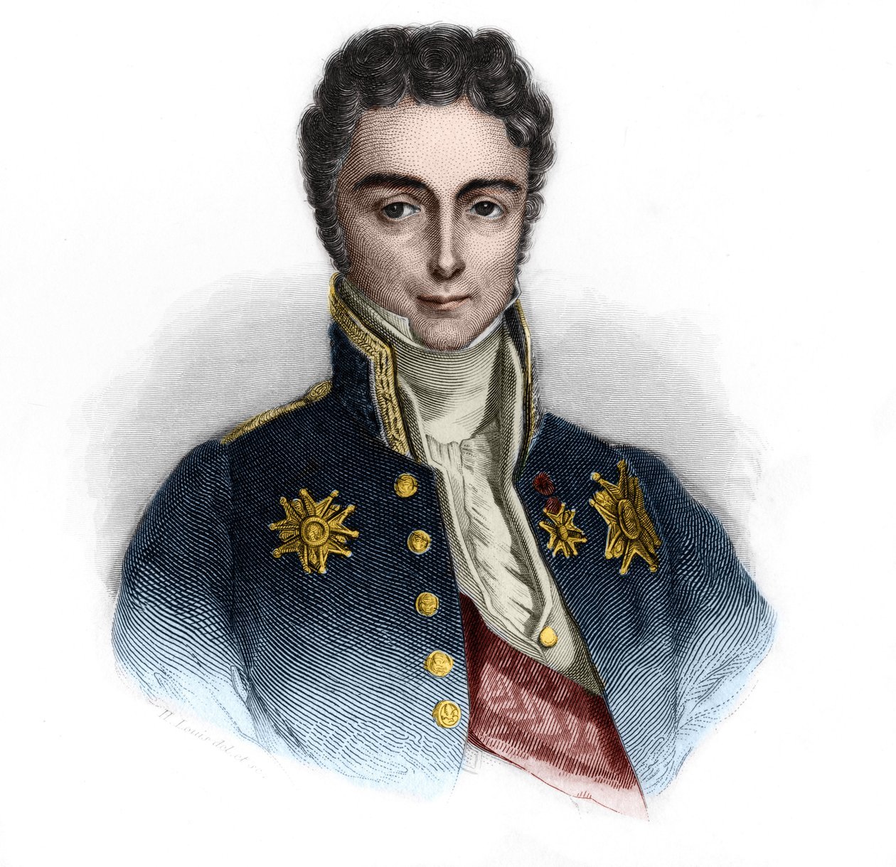 Portrét Jean-Baptiste (Jean Baptiste) Sylvere Gay, vikomt z Martignacu (1778-1832), francouzský státník. v „“ LIBRE DES SPORERS““ od Louise de Cormenin Timona. 1842. Soukromá sbírka. od French School