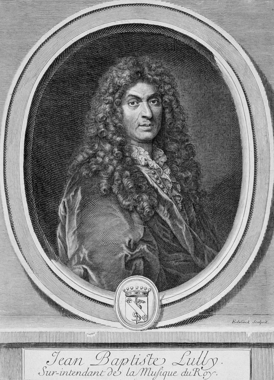 Portrét Jean-Baptiste Lully (1632-87) od French School