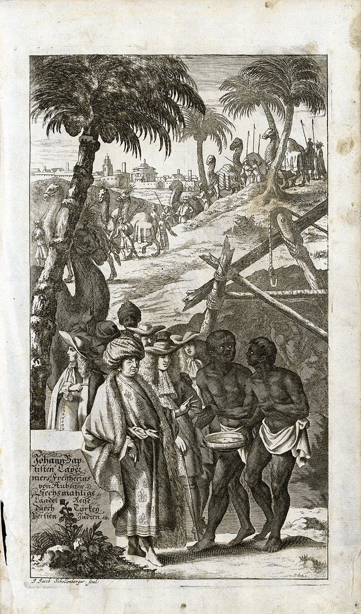 Portrét Jeana-Baptisty Taverniera (1605-1689) v orientálním oděvu od French School