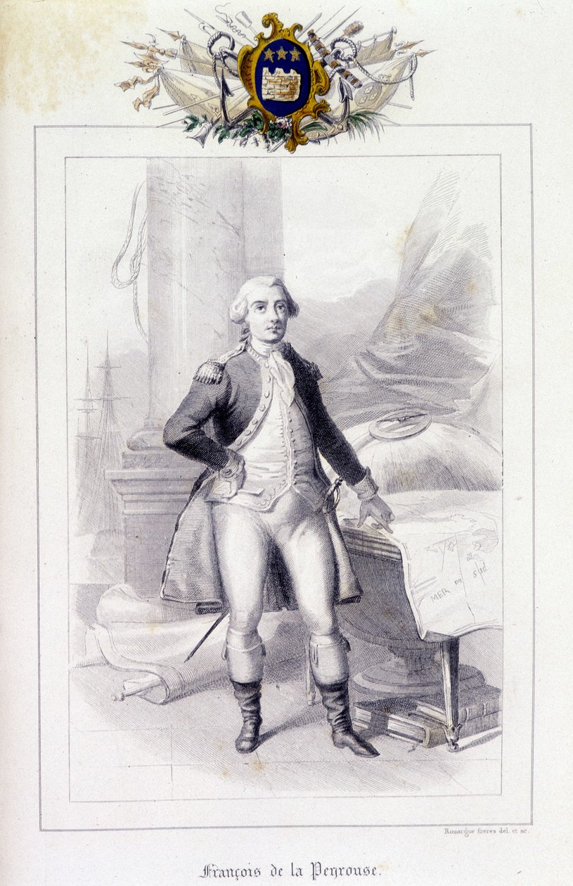 Jean-Francois Galaupin muotokuva, Comte de La Perousen (Jean Francois Laperouse) od French School