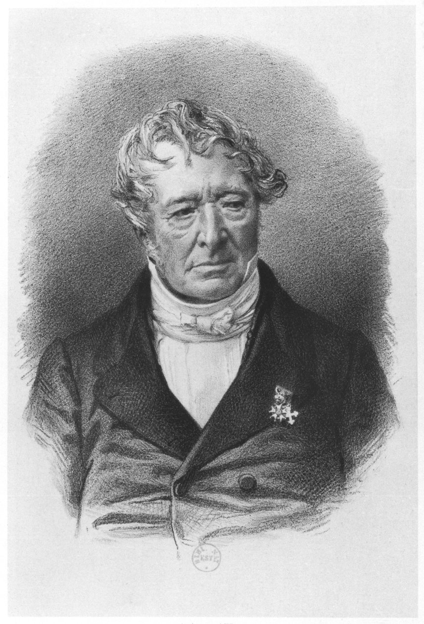 Portrét Jeana-Jacquese Champolliona (1778-1867) zvaný Champollion-Figeac, vytiskl Lemercier & Co. od French School