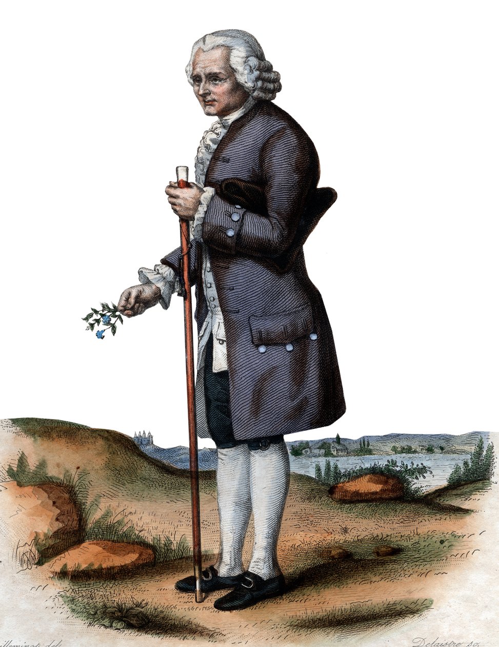 Portrét Jean-Jacquese Rousseaua (1712-1778), švýcarského filozofa. od French School