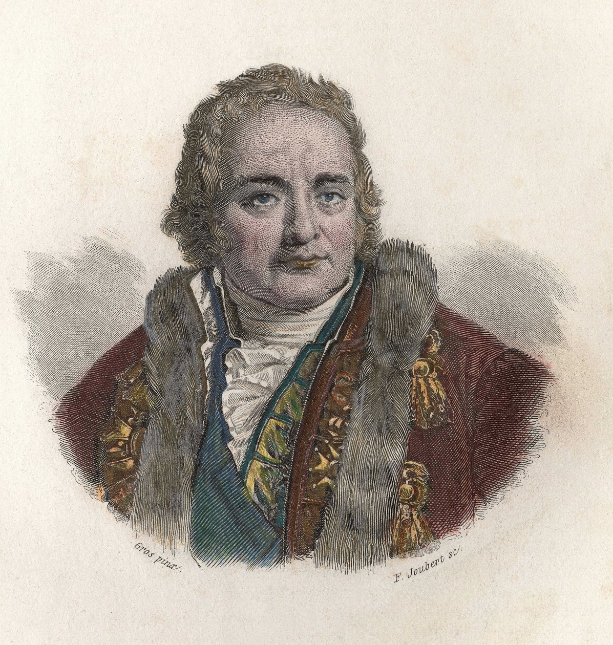 Portrét Jean Antoine (Jean - Antoine) Chaptal, hrabě z Chanteloup (1756-1832), francouzský chemik a politik. V ""Portréty užitečných mužů"" od French School