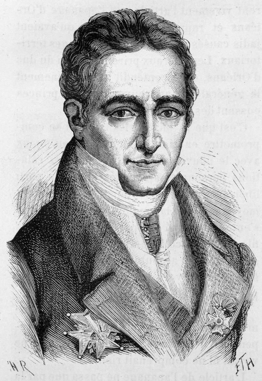 Portrét Jeana Baptista (Jean-Baptiste), hraběte z Villele, francouzského politika (1773 - 1854) - v „“ L