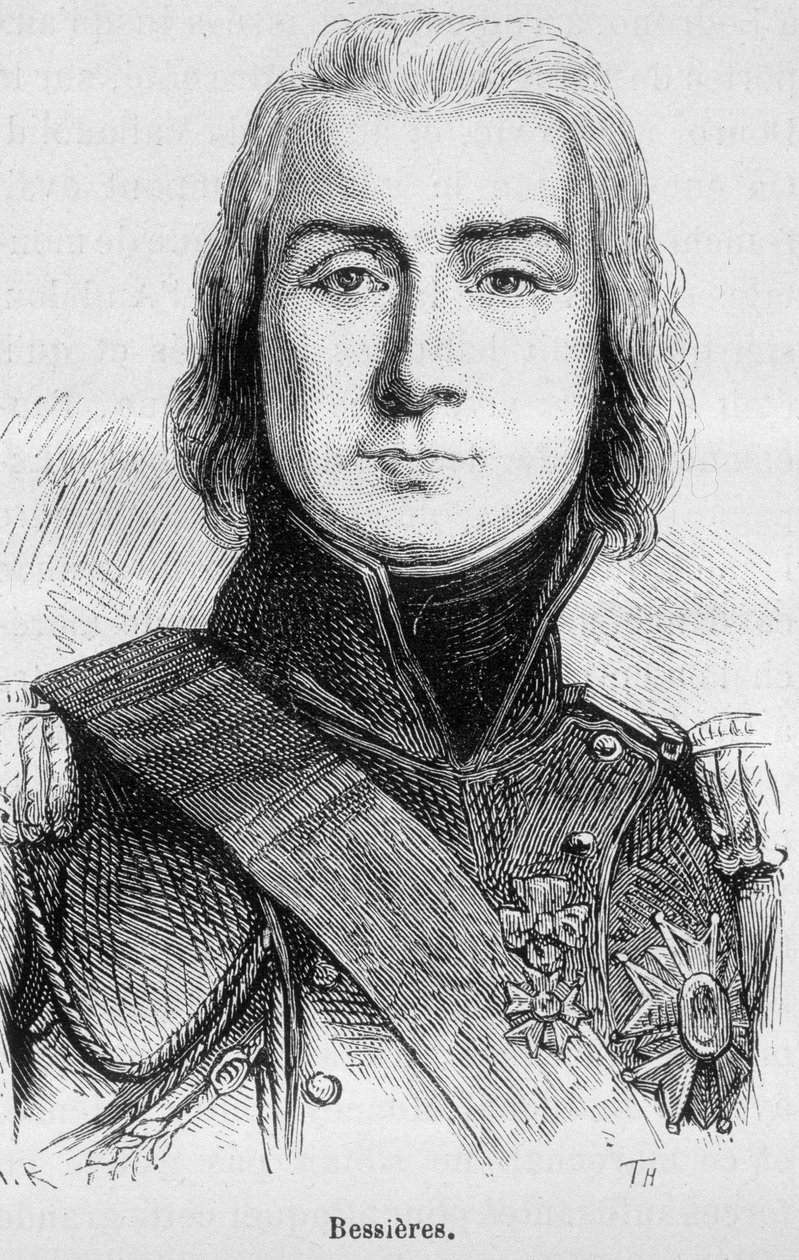 Portrét Jeana Baptista Bessièrese, vévody z Istrie, maršála Francie (1768 - 1813), zabitého v předvečer bitvy u L¿tzenu - v „Dějinách Francie“ od Henriho Martina od French School