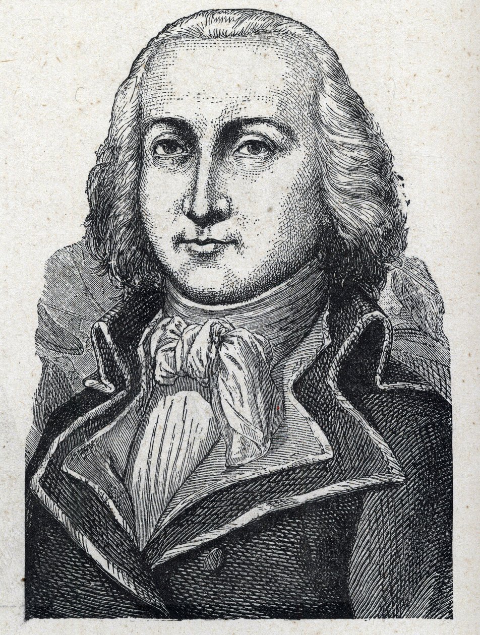 Portrét Jean Baptiste Cyrus Adelaide de Timbrune de Thiembronne dit Valencia, hraběte z Valencie a generála francouzské revoluce (1757-1822). Rytina z roku 1889. Soukromá sbírka. od French School