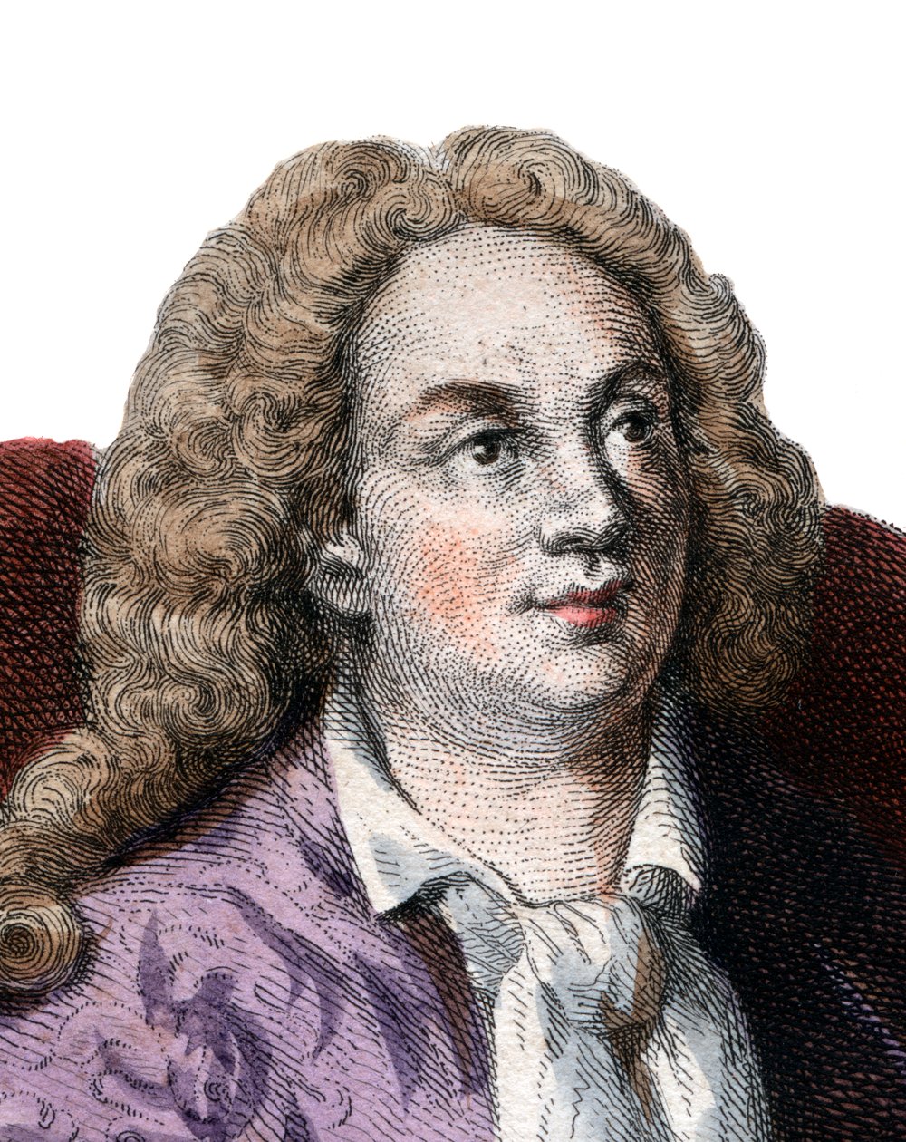 Portrét Jean Baptiste Rousseau (1670-1741), francouzský básník. od French School