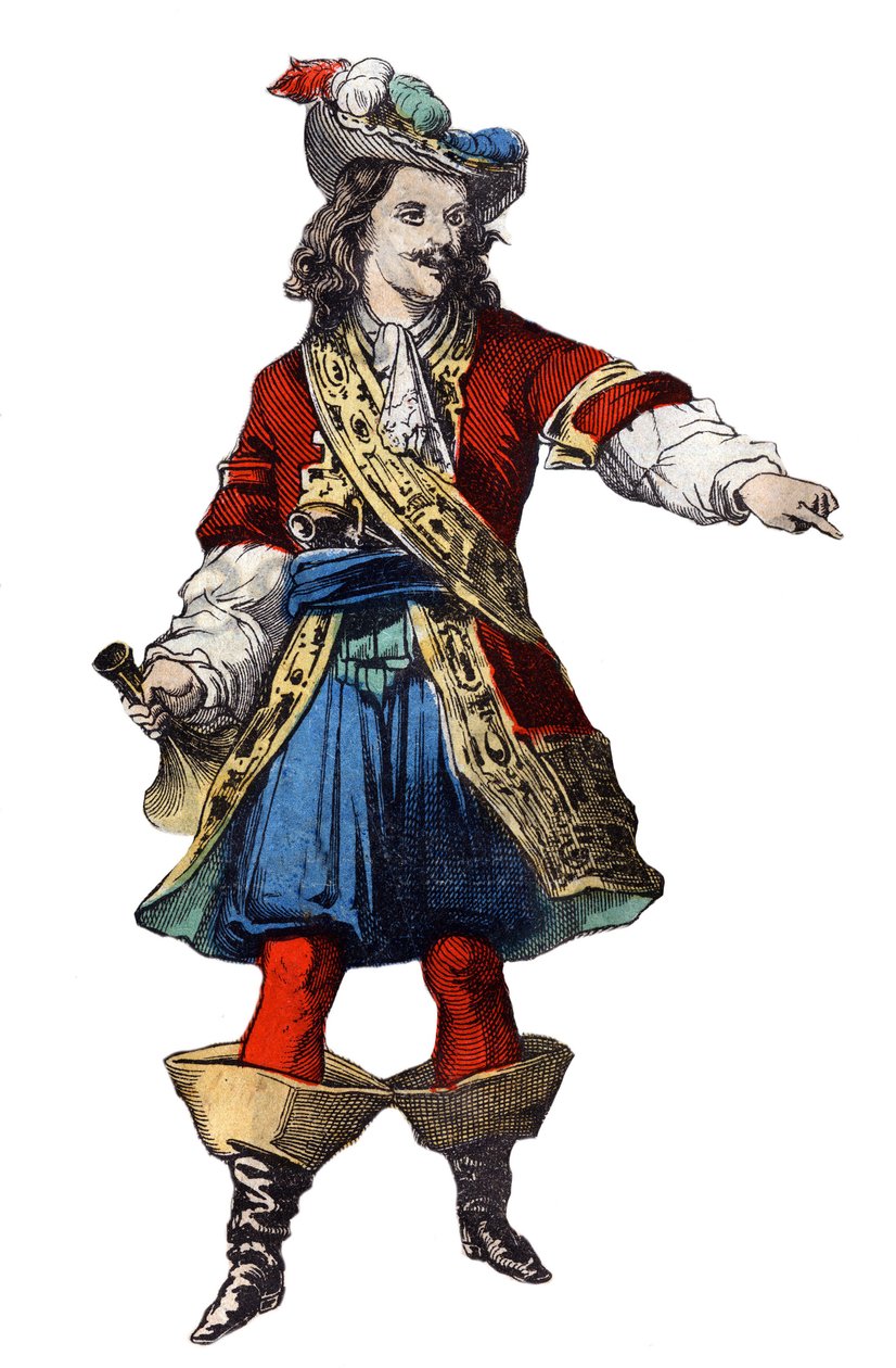 Portrét Jeana Barta (1650 - 1702), francouzského lupiče. Epinal zobrazování z konce 19. století. od French School