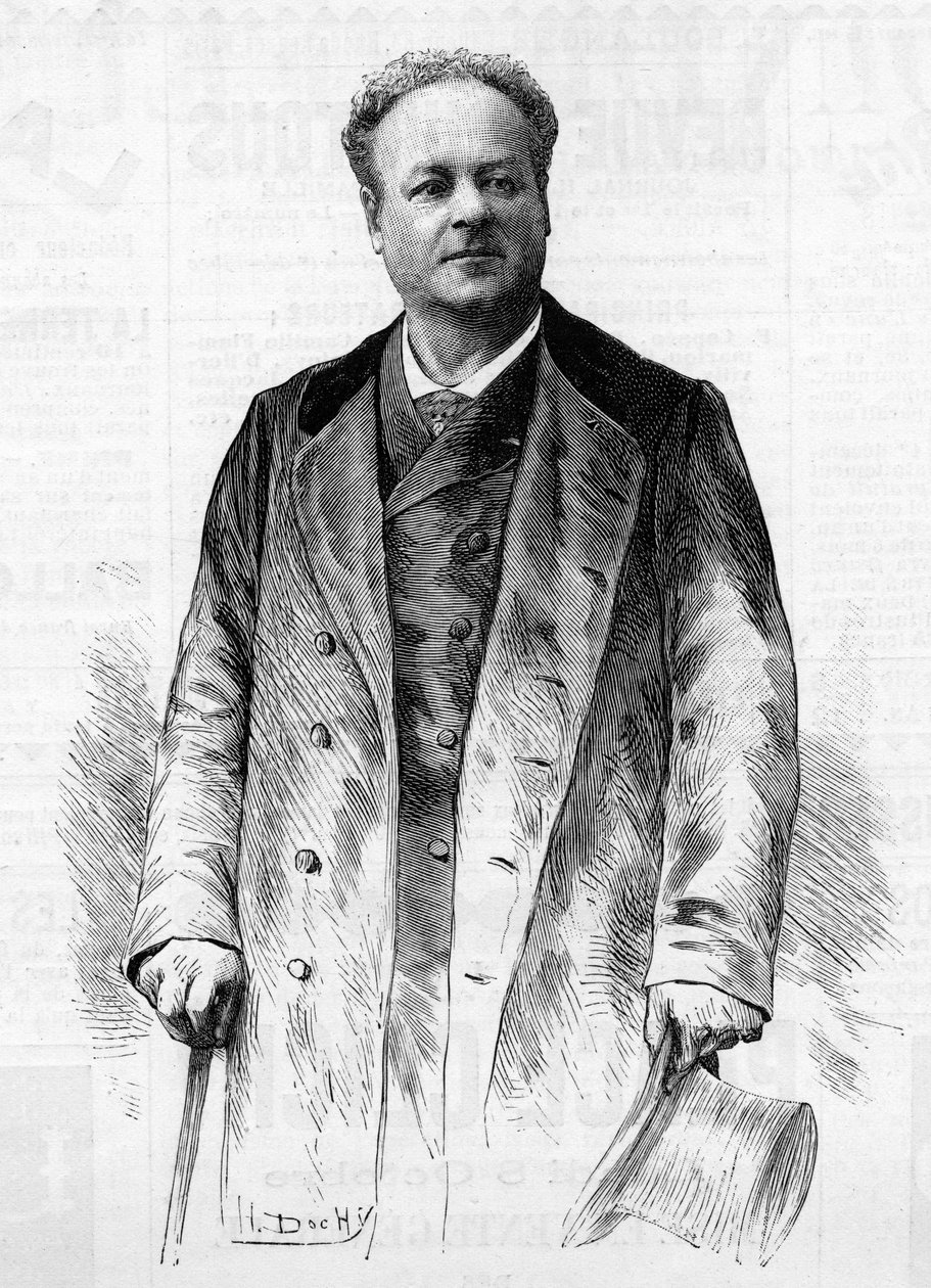 Portrét Jeana Bertheliera (1830-1888), francouzského herce a zpěváka. od French School