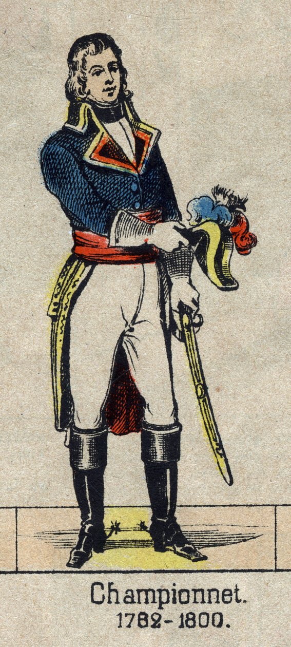 Portrét Jean Etienne Championet, generál francais (1762-1800). Obrázek Epinal z konce 19. století. od French School