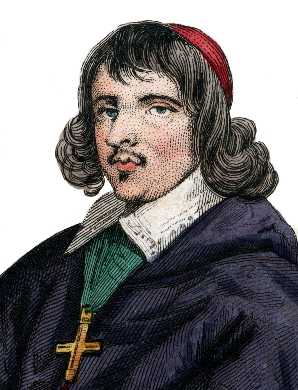 Portrét Jean Francois Paul de Gondi (Gondy) (1614-1679), kardinál de Retz, francouzský biskup coadjutor. od French School