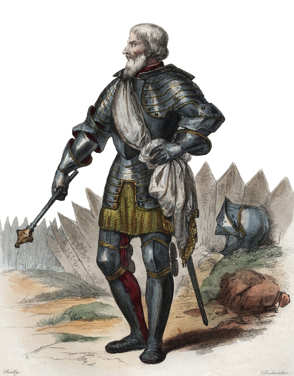 Portrét Jeana II Le Maingre (Le Meingre) (1366-1421), zvaného Boucicaut, maršála Francie. od French School