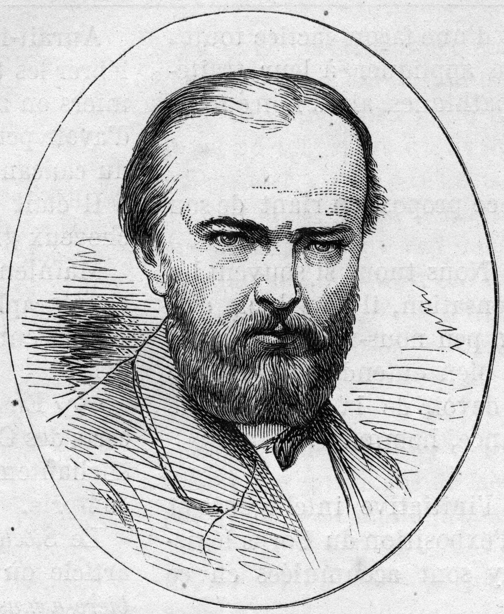 Portrét Jeana Jacquese Hennera (1829-1905), francouzského malíře. Rytina v „“ Le Monde Illustré““ č. 890 ze dne 2. května 1874. od French School