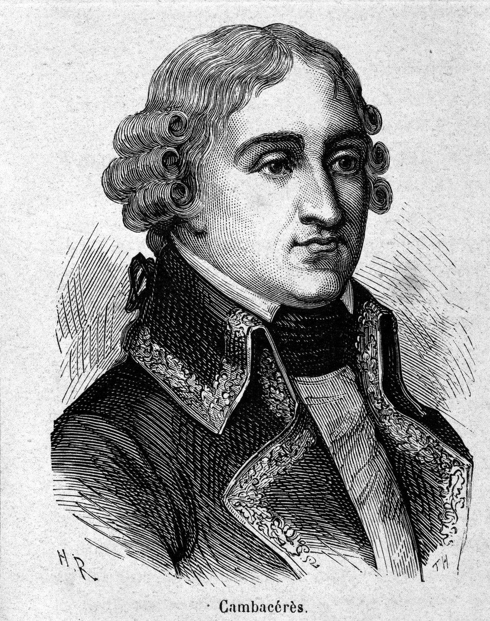 Portrét Jeana Jacquese Régise de Cambacérès, vévody z Parmy, francouzského právníka a politika (1753-1824) - rytina - v „“L’Histoire de France““ od Henriho Martina od French School