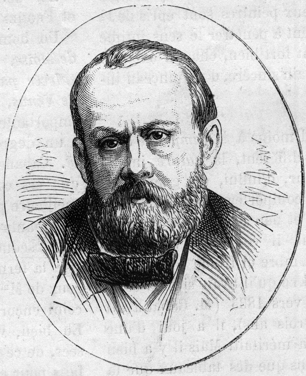 Portrét Jeana Josepha Perrauda (1819/1821-1876), francouzského sochaře. Rytina v „“ Le Monde Illustré““ č. 890 ze dne 2. května 1874. od French School