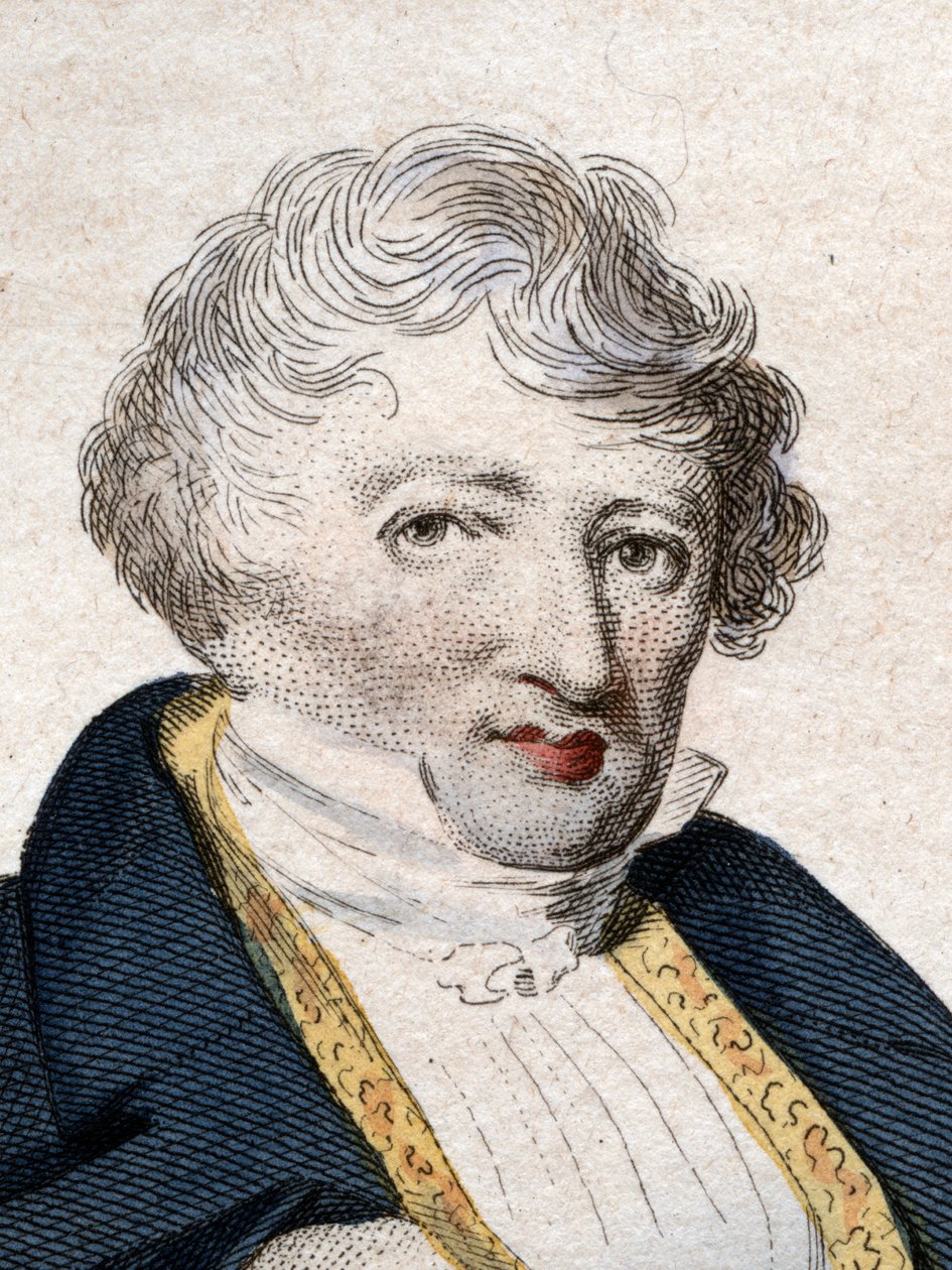 Portrét Jeana Leopolda Nicolase Frederica Cuviera známého jako Georges Cuvier (1769-1832), francouzský přírodovědec a zoolog. od French School