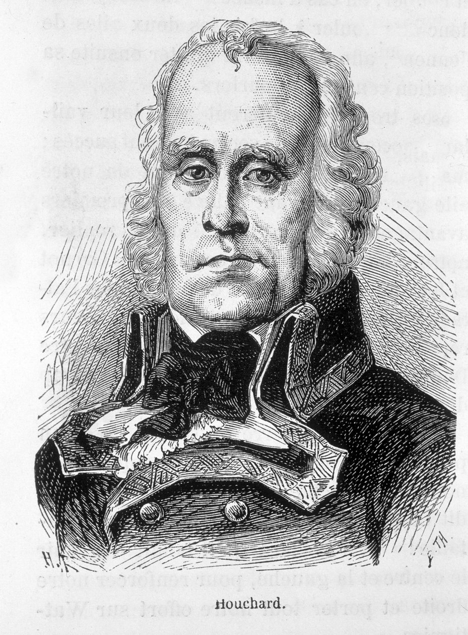 Portrét Jeana Nicolase Houcharda (1738 - 1793), francouzského generála - v „“L’Histoire de France““ od Henriho Martina od French School