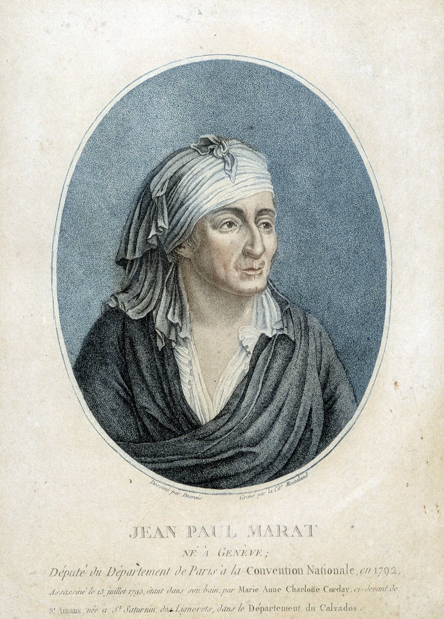 Portrét Jean Paul Marat (1743-1793), francouzský lékař, publicista a politik od French School
